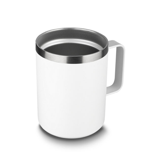 Caneca térmica personalizada com tampa plástica em aço inox e alça lateral - Image 2